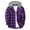 A01-Purple, variant on Ccpelsie Men's Flannel Hoodie Shirts Button Down Plaid Shirt Jackets for Men Long Sleeve Spring Fall Winter Hooded with Pocket(A01-Purple,3XL)