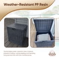 thumbnail image 3 of EHHLY 33 Gallon Deck Box, Small Outdoor Storage Box Waterproof, Lockable Secure Package Bin Delivery Box for Outside Front Porch, Patio Cushions Storage Box, Delivery Driver Snack Box for Porch, Grey, 3 of 10