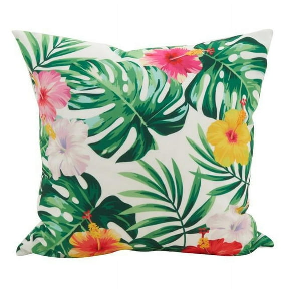 Saro Lifestyle Island Palms Statement Poly Filled Throw Pillow
