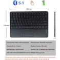 thumbnail image 5 of Teclado Bluetooth con panel táctil para iPad Pro Trackpad teclado inalámbrico Bluetooth para iPad iOS tableta Smartphone portátiles Mac, teclado inalámbrico delgado redondo, 5 of 5