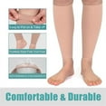 thumbnail image 4 of MecTo 20-30mmHg Calf Compression Sleeve Stockings and Plus Size Wide Calf Knee High Compression Socks for Women & Men(2 Beige, 2XL), 4 of 7