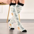 thumbnail image 5 of FORMRS Womens Knee High Socks Casual Long Thick Travel Daily Wear, 1 Pair, Whimsical Rabbits, 5 of 6