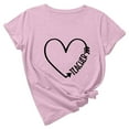 thumbnail image 1 of Hauts Mignons pour Femmes Mode Décontractée Col Rond Chandail Imprimé Mignon Journée des Enseignants Manches Courtes T-Shirt Hauts Manches Courtes Mode Femmes, 1 of 7