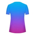 thumbnail image 5 of ZyeKqe Womens Tunic Tops Trendy Short Sleeve Shirts Notch V Neck T-Shirt Casual Summer Blouses Top, 5 of 5