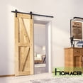thumbnail image 3 of Homacer 5-in-1 30in x 96in Pine Wood Frame Barn Door without Installation Hardware Kit, 3 of 5
