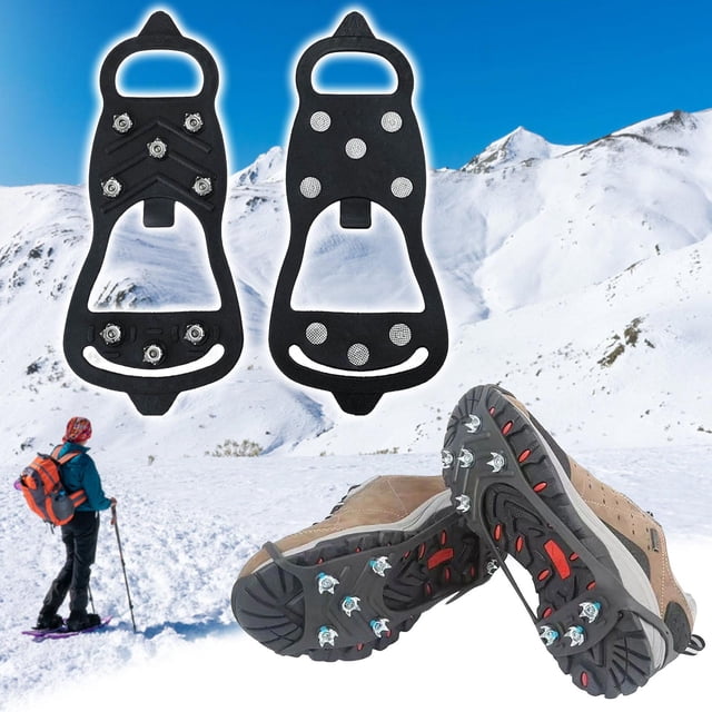 Rewenti Winter Outdoor Mountaineering Climbing Snowproof Silicone Ice Cleat Shoe Cover