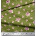 thumbnail image 2 of Soimoi Rayon Fabric Triangle,Leaves & Rose Floral Print Sewing Fabric Yard 42 Inch Wide, 2 of 3
