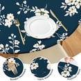 thumbnail image 4 of Pioneer Flower Floral Print Pattern Round Fitted Tablecloth with Elastic Edge,Dining Table Cover Waterproof,Outdoor Round Tablecloth for Camping,Dining,Indoor and Outdoor, 4 of 7