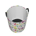 thumbnail image 3 of Goofa Undersea Seahorse Printed Circular Hamper,Laundry Basket with Handles,Storage Baskets Foldable,Large Capacity Laundry Hamper-, 3 of 8