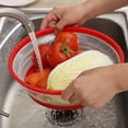 thumbnail image 4 of 2Packs collapsiable Microwave cover (Red+Blue) BPA free Microwave Splatter Guard Colander Strainer for Fruit Vegetables, 4 of 6