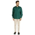 thumbnail image 2 of Bestman Solid Formal Button Down Shirt For Men Long Sleeve With Patch Pocket Business Wear, 2 of 7
