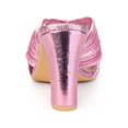thumbnail image 2 of BLISSFUL STEP Women's Shoes Strap Slip on Block Heel Slide Sandals Hot Pink 5.5, 2 of 7