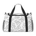 thumbnail image 1 of Fotbe Hand Drawn Snake Bolsa de Viaje con Estampado, Bolsa de Fin de Semana para Mujer con Compartimento para Zapatos, Bolsa de Gimnasio con Bolsillo Húmedo, 1 of 7