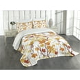 thumbnail image 3 of Ambesonne Fall Quilted Bedspread Set 3 Pcs, Autumn Season Elements Nature, King Size, Yellow Orange, 3 of 5