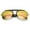 Shiny Black-Gold / Pink-Gold Mirror, variant on sunglassLA Unisex Bold Brow Bar Keyhole Nose Bridge Colored Mirror Lens Aviator Sunglasses 56mm (Matte Black-Silver / Silver Mirror) - 56mm