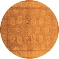 thumbnail image 1 of Ahgly Company Indoor Round Oriental Orange Traditional Area Rugs, 4' Round, 1 of 4