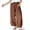 Coffee, variant on Womens Lightweight Cotton Linen Harem Pants Smocked High Waisted Loose Casual Business Trousers with Pockets