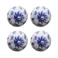 thumbnail image 1 of Perillas de cerámica pintadas a mano para mejorar los cajones, exquisitas herrajes para gabinetes para actualizar los muebles del dormitorio, perillas de cajón de fácil instalación, juego de 4 piezas, 1 of 2
