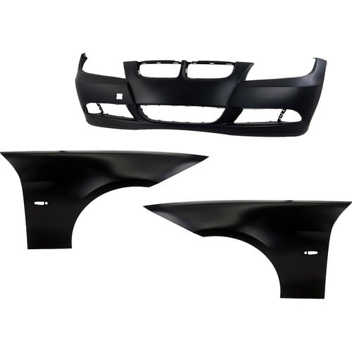 Bumper Cover Kit For 2007-2008 BMW 328i 335i Front with Fender RH and LH Side