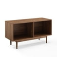 thumbnail image 6 of Crosley Furniture Liam Medium Record Storage Console Cabinet Walnut, 6 of 9