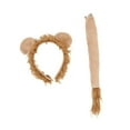 thumbnail image 3 of Kids Girl Lion Costume Toddler Halloween Cosplay Jungle Safari Woodland Animal Role Play Puffy Tutu Dress Ear Headband Tail Birthday Party Carnival Fancy Dress Up Performance 9-10 Years Lion, 3 of 6