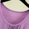 thumbnail image 5 of Wyobmus Women Tank Tops Summer Loose Fit Pleated Front Crew Neck Camisole Tops Trendy Sleeveless Flowy Blouses Purple, 5 of 8