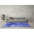 thumbnail image 3 of Ahgly Company Indoor Square Oriental Blue Industrial Area Rugs, 7' Square, 3 of 4