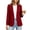 Red, variant on IUYRTFE Women's Solid Color Long Sleeve Blazer with Button and Pockets Casual Lapel Collar Work Jacket