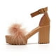 thumbnail image 5 of Zapatos de tacón grueso para mujer con punta abierta, plataforma sexy, cómodos zapatos casuales, sandalias cómodas Wmkox8yii shjk6056, 5 of 8
