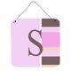 thumbnail image 1 of "Treasures Letter S Initial with Monogram-Pink Stripes Wall or Door Hanging Prints, 6 x 6", multicolor Caroline's Treasures CJ1005-SDS66, 1 of 1