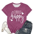 thumbnail image 4 of Casual T Shirts for Women Letter Print Short Sleeve Crew Neck Graphic Fashion Tunic Tops, 4 of 4