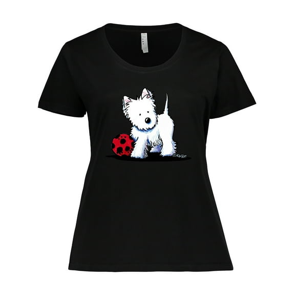 Inktastic Westie with Ball Women's Plus Size T-Shirt