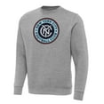 thumbnail image 2 of Men's Antigua Heather Gray New York City FC Big & Tall Victory Pullover Sweatshirt, 2 of 3