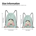 thumbnail image 2 of Xecao White Bunny Bottom And Easter Eggs Pattern Sports Drawstring Backpack - String Swim Gym Bag with Wet Proof Pocket for Women&Men-Small, 2 of 6