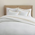 thumbnail image 4 of Bed Quilt Set White King - Farmhouse Soft Striped Stitch Bedding Bedspread Coverlet Summer Lightweight Bed Sets 1 Quilt with 2 Pillow Shams for Home All Season (King, White with Linen Border), 4 of 8
