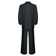 thumbnail image 3 of dPois Mens Praise Dance Pullover with Wide Leg Pants Solid Color Suit Liturgical Dancewear Black XL, 3 of 6