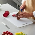thumbnail image 2 of TrueCraftware- 16" x 10" x 1/2" White Plastic Utility Cutting Board with Handle- Non-Skid Plastic Chopping Board Cutting Boards for Meat Vegetables Fruits Dishwasher Safe for Home Kitchen Restaurants, 2 of 6