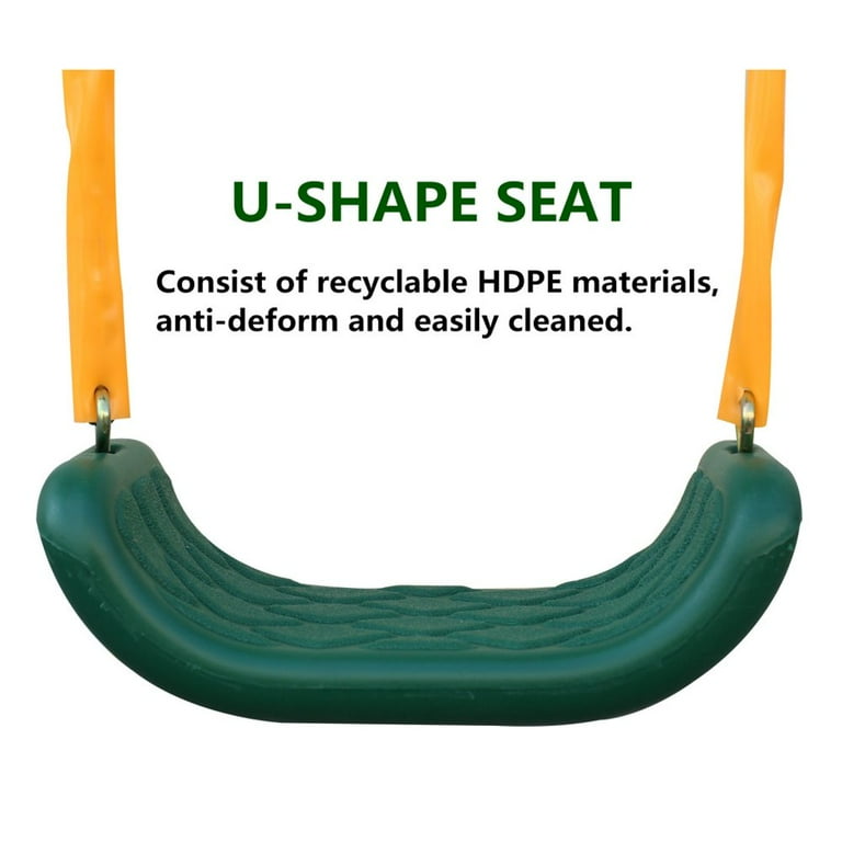 GZXS Outdoor Playground Set: Slide, Swings, Glider, Seesaw