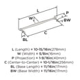 thumbnail image 5 of Amerock Enlivity 10-1/16 inch (256mm) Center-to-Center Satin Nickel Cabinet Pull, 5 of 6