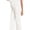 White, variant on DOKOTOO Women's Maternity Jeans with Full Elastic Panel - High Waist Over The Belly Straight Leg Stretchy Pregnancy Jean Raw Hem Frayed Denim Pants