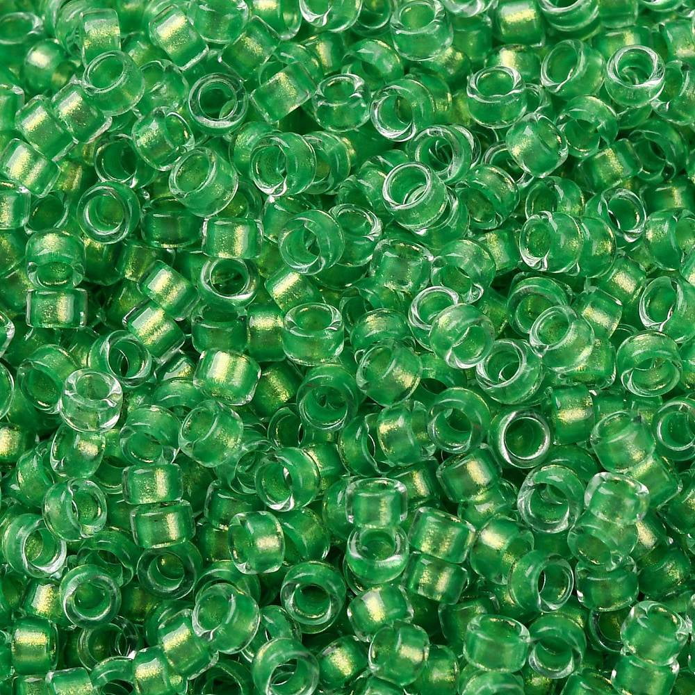 Glass Cylinder Beads Seed Beads Inside Colours Round Hole Lime Green 2.4~2.7x1.5~1.8mm Hole: 1.2mm 20000pcs/pound