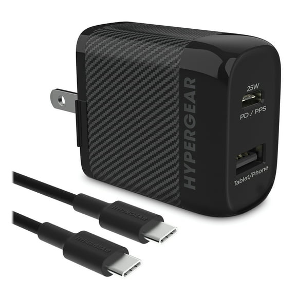 HyperGear 15626 SpeedBoost 25W PD USB-C Wall Kit Black