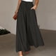 thumbnail image 2 of Pantalones de yoga de cintura alta y pierna ancha para mujer - Pantalones palazzo boho beach, elásticos, con aberturas laterales, opciones de tallas grandes, 2 of 5