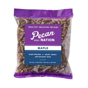 Pecan Nation Maple Glazed Pecan Nut Pieces, 16 oz, 2 Pack