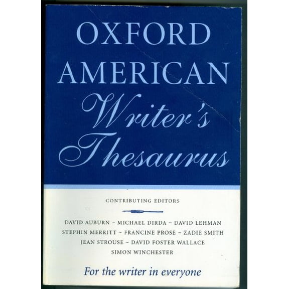 Pre-Owned Oxford American Writer's Thesaurus, 9780739456316, 0739456318, Paperback,