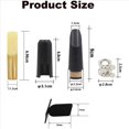 thumbnail image 4 of 4X Kit de Boquilla, Incluye Ligadura + Caña de Clarinete 2.5 + Boquilla de Clarinete Negro Tapa de Plástico Accesorios para Instrumentos Musicales, 4 of 6