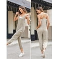 thumbnail image 5 of Ekouaer Women Jumpsuit V Neck Ribbed Jumpsuit Sleeveless Maternity Rompers for Women Casual Jumpsuits with Pockets, 5 of 7