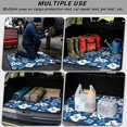 thumbnail image 3 of Yuyamidu Blue Hibiscus Car Trunk Mat, 29 x 39 Inch Universal Fit All Weather Cargo Liner, Non-Slip Rear Trunk Mat, Stain Resistant Machine Washable Auto Interior Accessory, 3 of 7