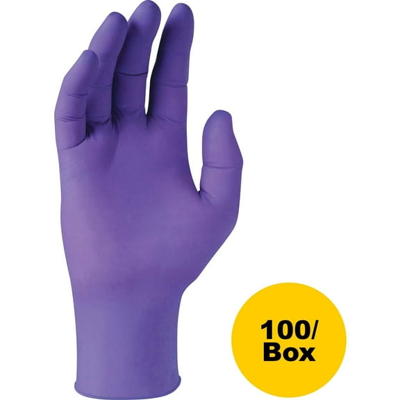 Kimberly-Clark PROFESSIONAL Protective Gear Exam Nitrile Disposable Gloves, Small, Purple, 100 Count