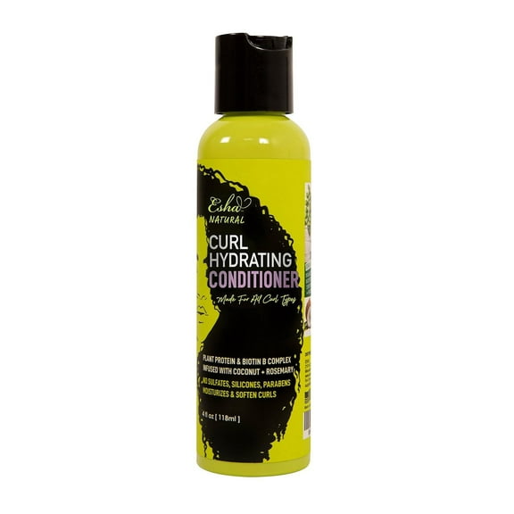 Esha Girl Natural Curl Hydrating Conditioner with Coconut & Rosemary Oils, Biotin, Tropical Fruit Scent, for 3C & 4C Curls (4 oz.)